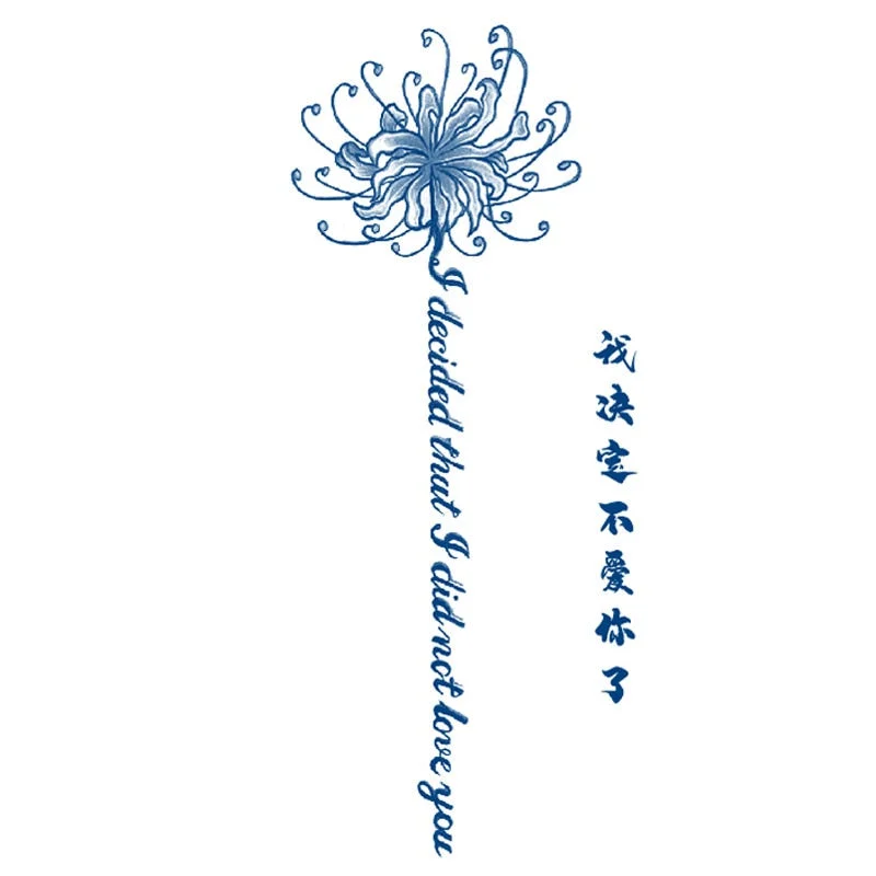 Semi-permanent Waterproof Temporary Tattoo Sexy flowers Body Art Tattoo Sticker Full Fake Tatoo Women Men