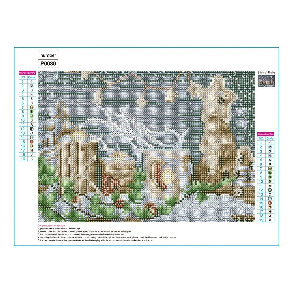 Diamond Painting - Full Round Drill - Christmas View(40*30cm)