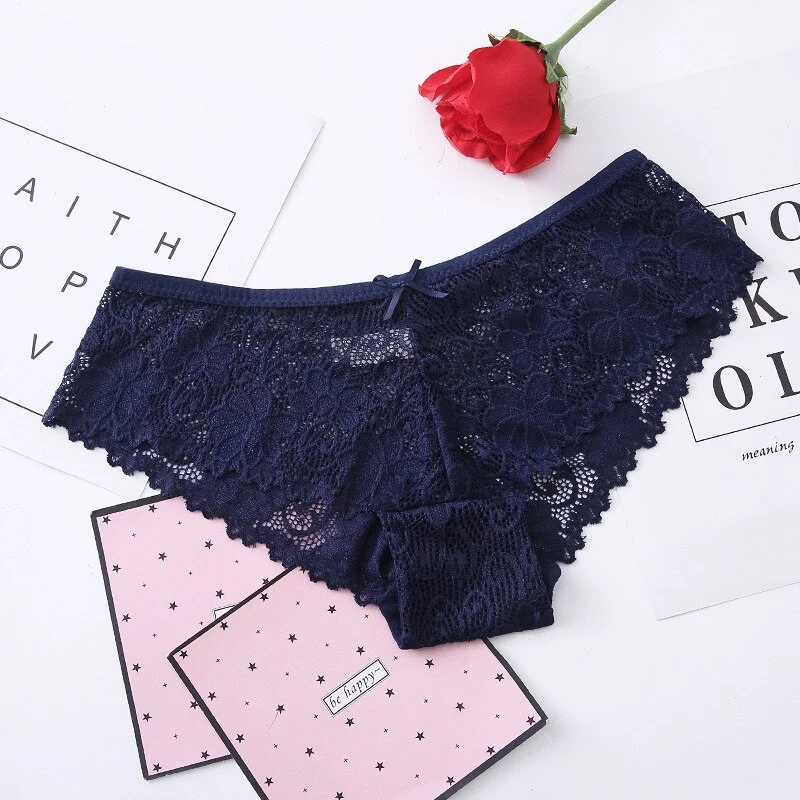 Billionm Full Lace Panties Women Underwear Fashion Panty Women's Briefs Low Waist Soft Ladies Underpants Lingerie