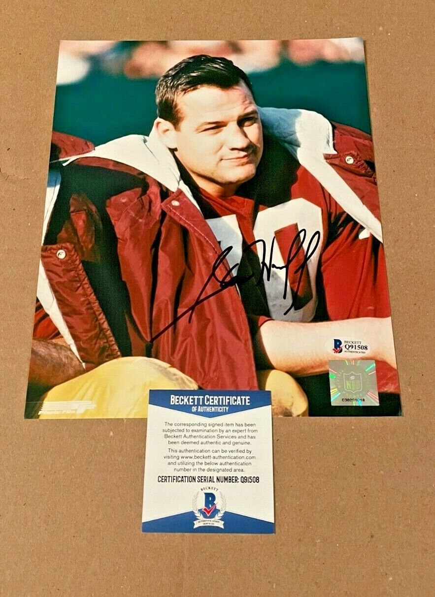 SAM HUFF SIGNED WASHINGTON REDSKINS 8X10 Photo Poster painting BECKETT CERTIFIED BAS