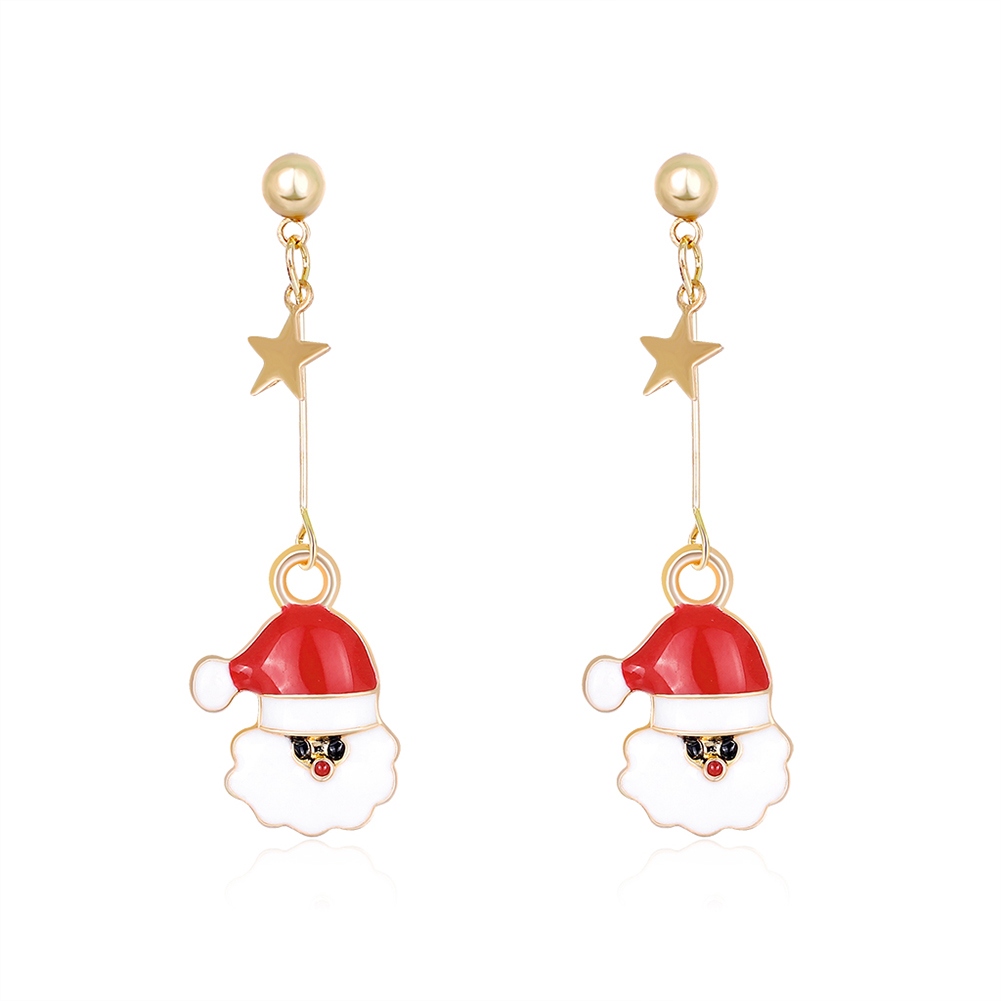 

Santa Claus Snowflake Hook Earrings Xmas Elk Ear Dangle Ornaments Jewelry, 501 Original