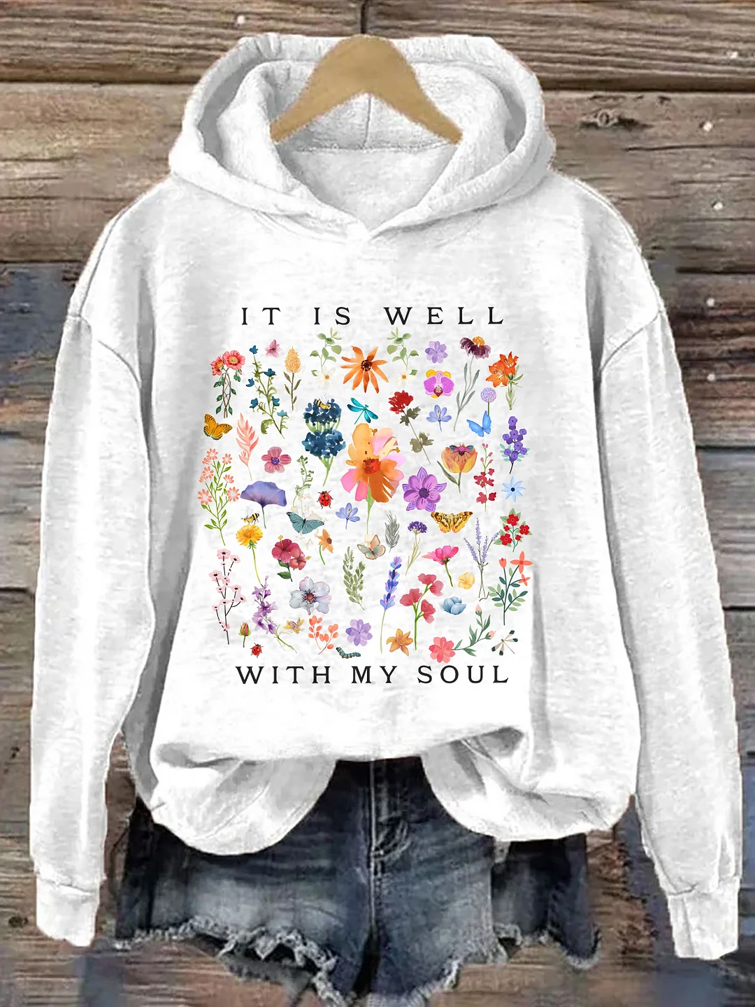 It Is Well Floral Hoodie