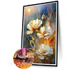 Diamond Painting-DIY Full Round Drill Orange Flowers(40*60 CM)