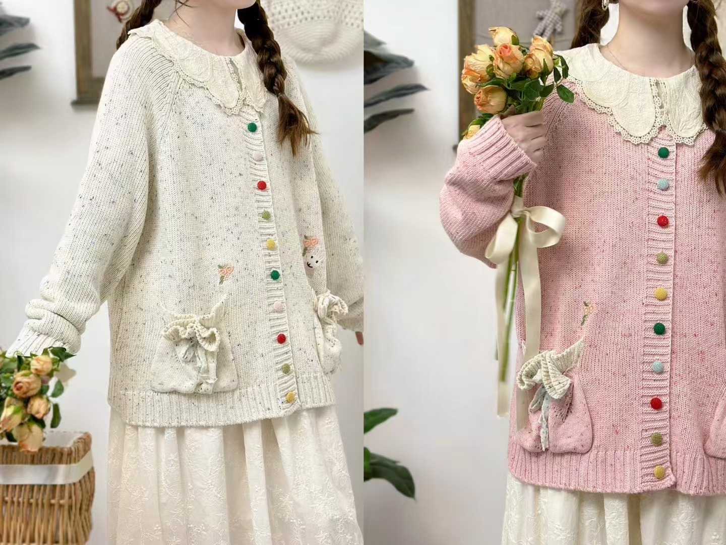 Chicfifth Sweater Women Winter Long Sleeve High Quality Autumn Vintage Top Knitted Cardigan