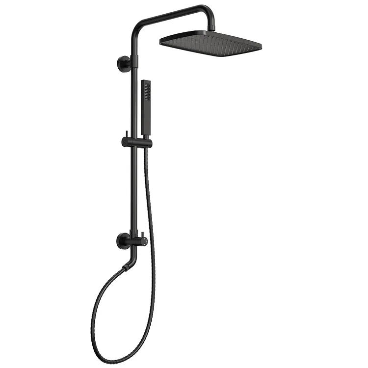 EVERSTEIN Dual-Function Shower System No Valve Body 13.38" &times; 7.48" Matte Black