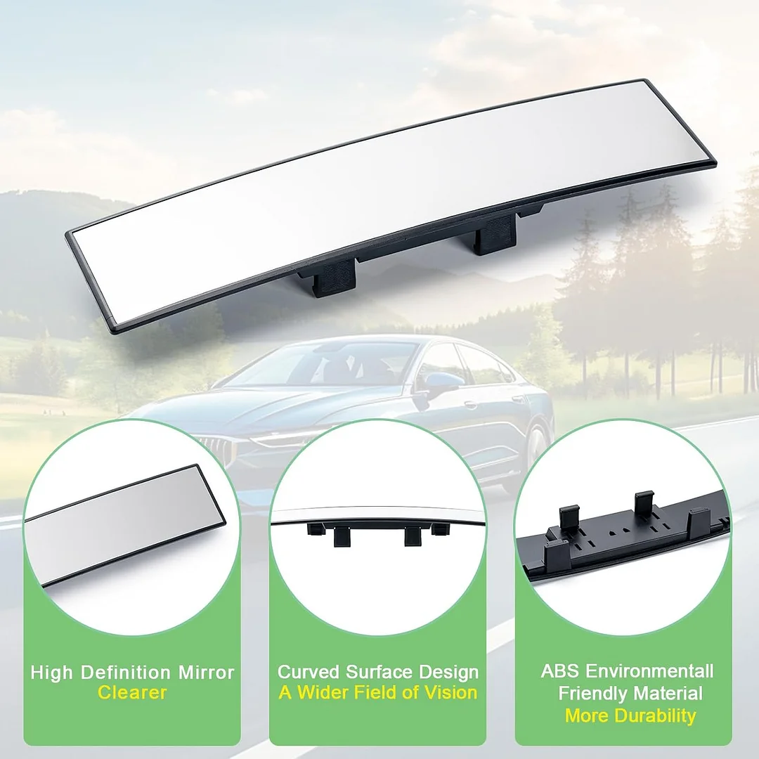 Wide-angle rearview mirror for cars