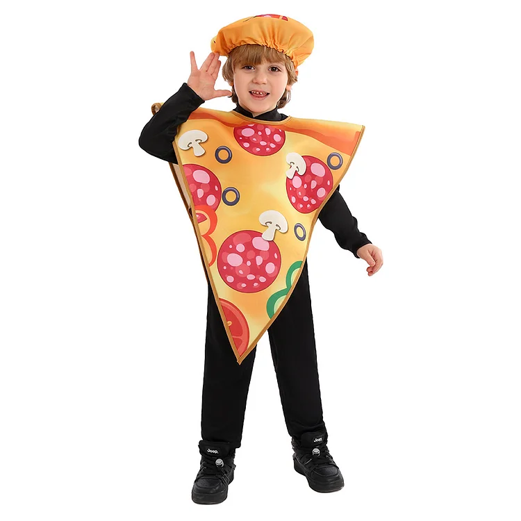 Kids Children Funny Food Smock Pizza Turkey Drinks Hot Dog Mustard Tomato Sauce Cover Up Cosplay Costume Halloween Carnival Suit