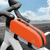Bike Top Tube Bag Reflective Bike Front Frame Bag Cycling Pouch for Night Riding