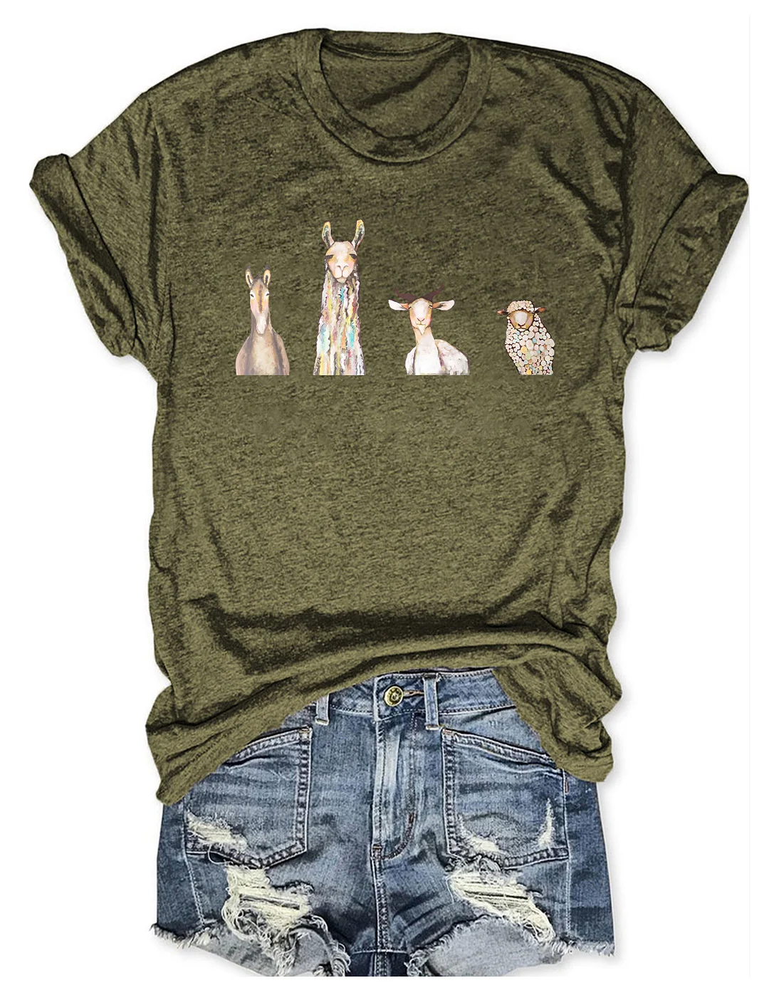 Donkey Llama Goat Sheep T-shirt