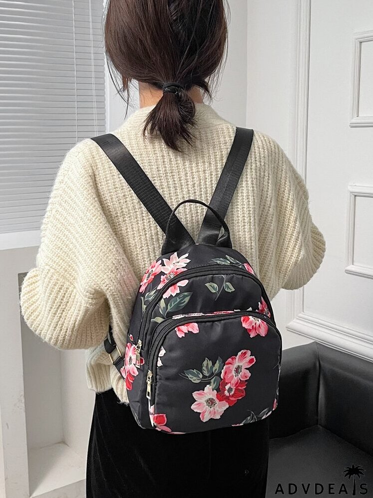 Floral Print Classic Backpack