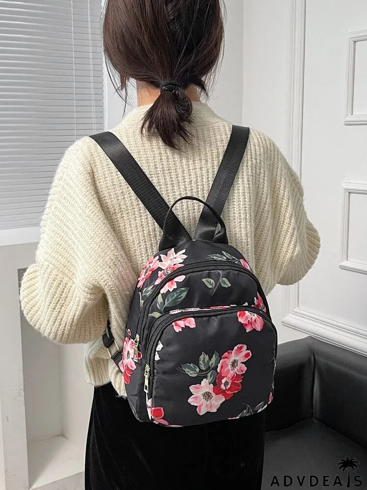 Floral Print Classic Backpack