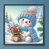 Diamond Painting - Partial Special Shaped Drill - Winter Snowman(Canvas|30*30cm)