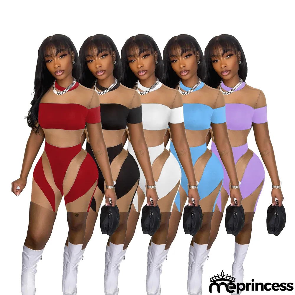 Popular Printed Mesh Jumpsuit