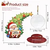 Santa Claus Photo Xmas Tree 5D DIY Diamond Art Tabletop Wood Decoration Ornament Kit