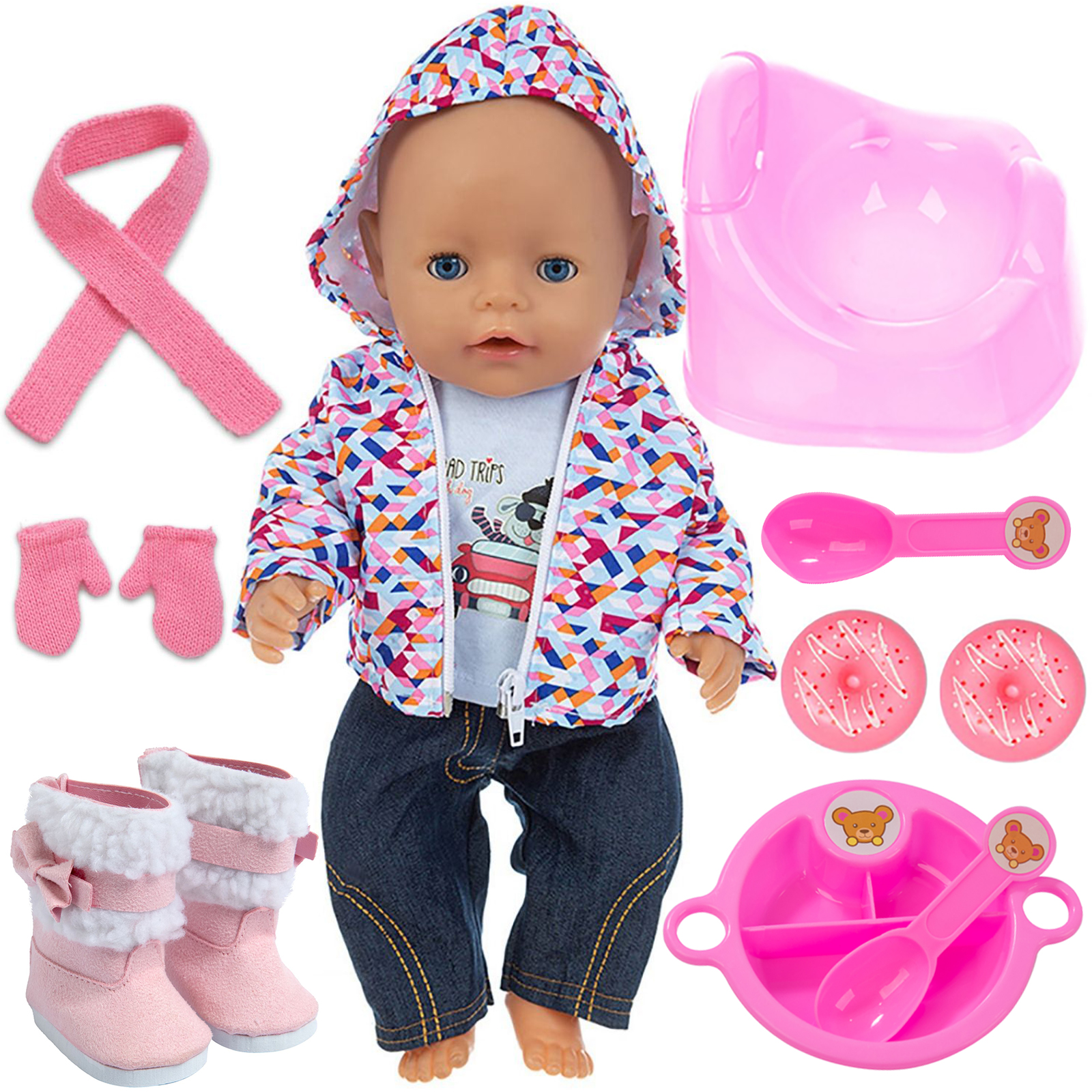 1418in baby dolls clothes and Magic Bottle Baby Feeding Doll Outfits