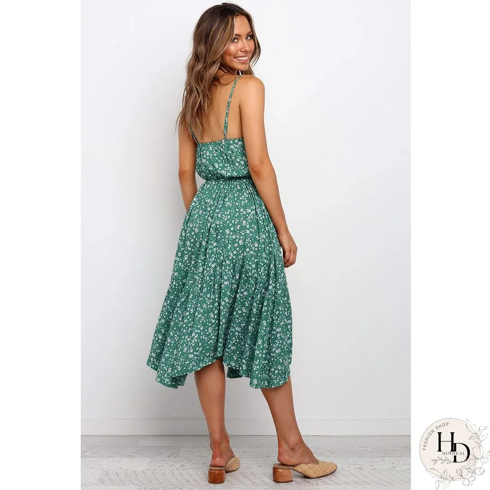 Spaghetti Strap Mini Swing Dress