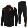 France 25-26 1/4 Zip Tracksuit Black Chandal