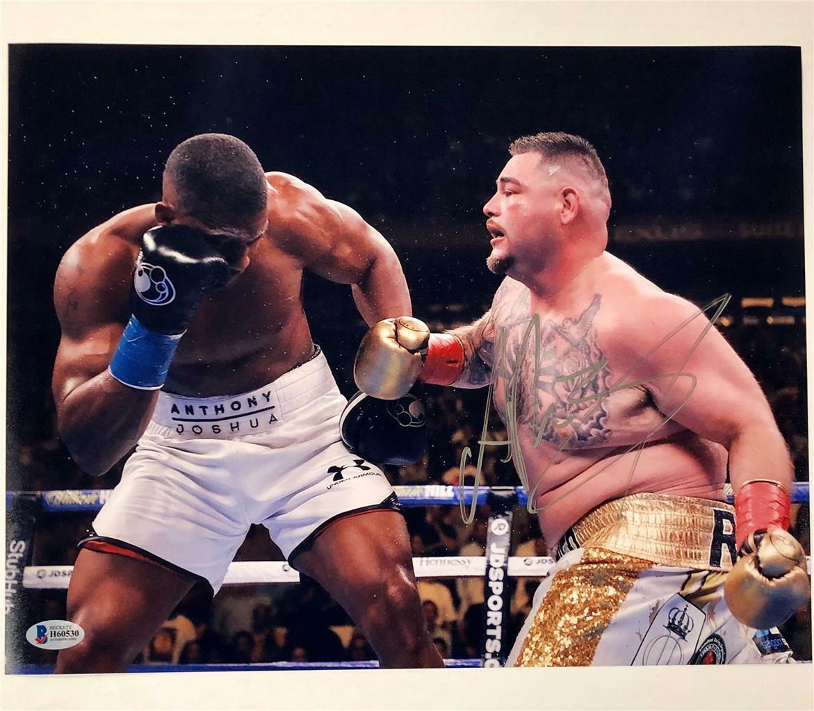 ANDY RUIZ JR Autograph Signed 11x14 Photo Poster painting vs. Anthony Joshua A ~ Beckett BAS COA