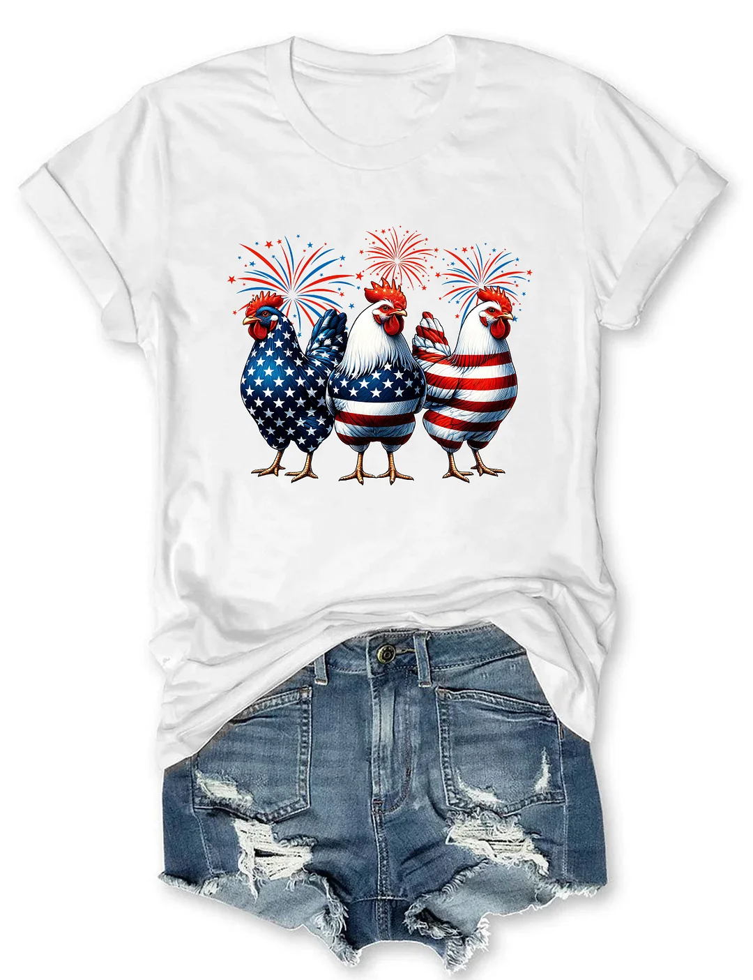 Patriotic USA Chicken T-shirt