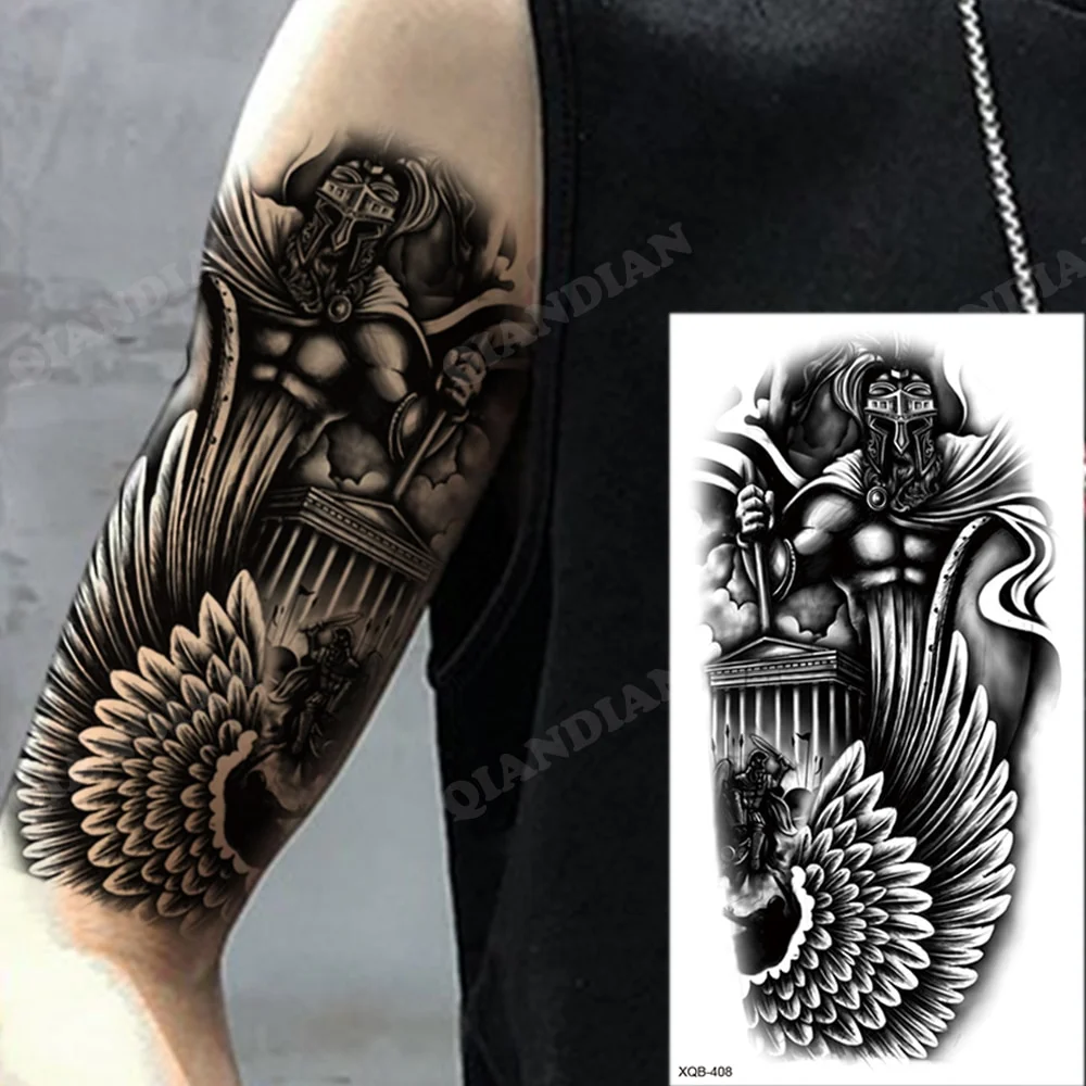 Sdrawing New Waterproof Temporary Tattoo Sticker Forest Lion King Tiger Skull Flash Man Wolf Dragon Body Art Arm Fake Tattoos Women