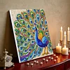 Framed Diamond Painting - Special Shaped - Peacock (25x25cm)