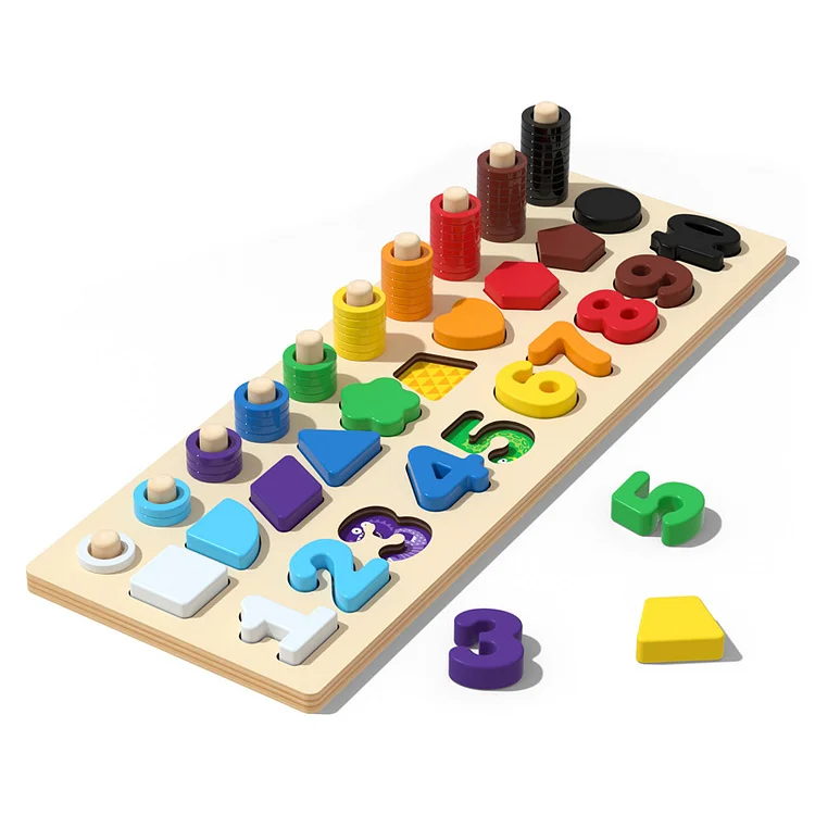 Montessori Educational Wooden Toys, Children's Preschool Number Letter Traffic Fishing Busy Board | 168DEAL