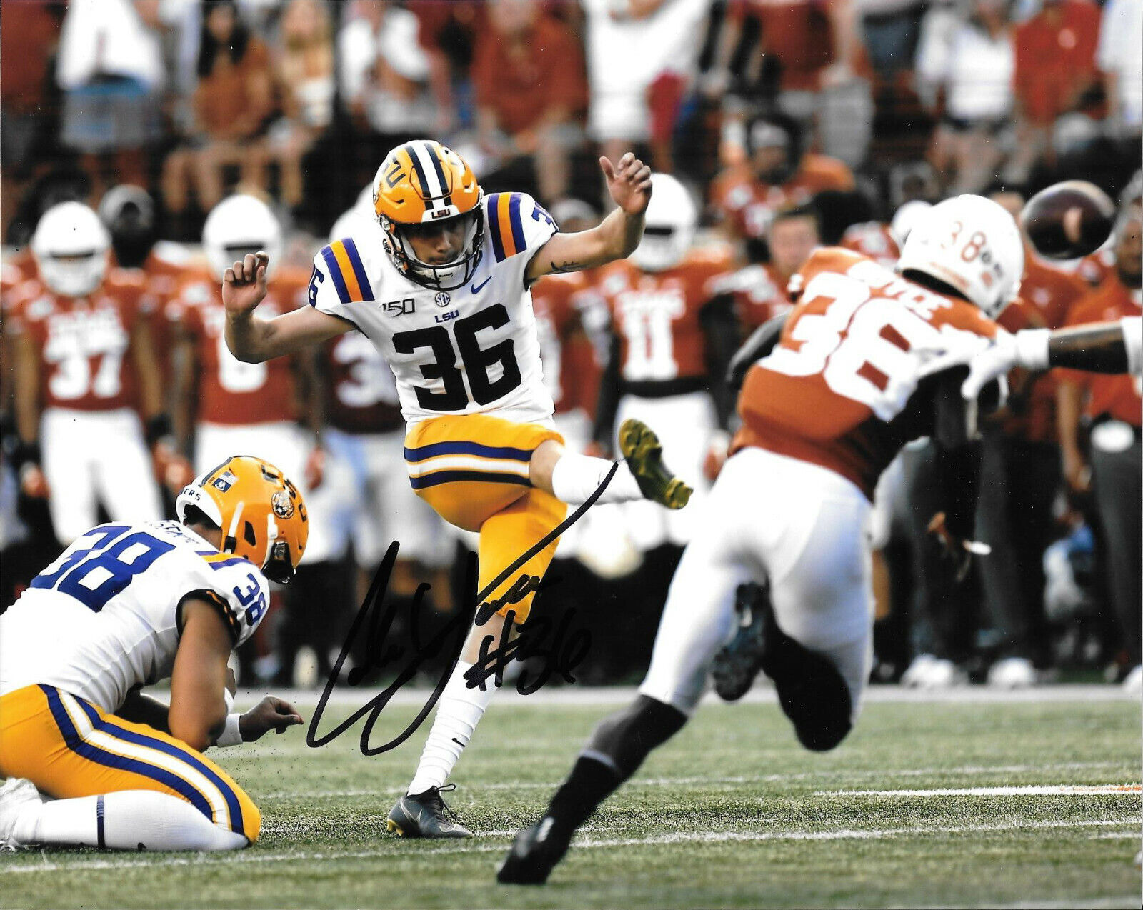 CADE YORK HAND SIGNED LSU TIGERS 8X10 Photo Poster painting W/COA