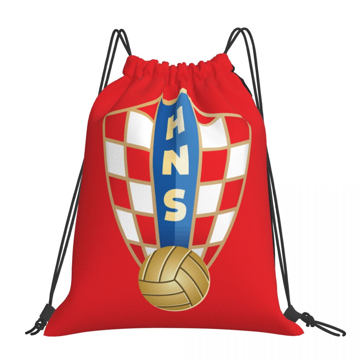 Croatia National Football Team Foldable Sports Gym Drawstring Bag
