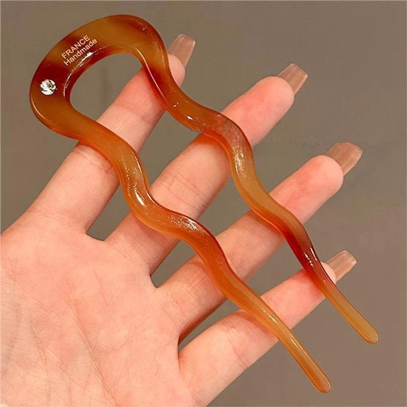 U-shaped Hairpin Women’s High-end Antique Style New Chinese Style Hair Hair Hairpin Headwear Simple Modern Daily Fixed Hairpin