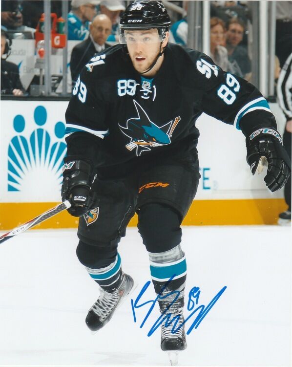 San Jose Sharks Barclay Goodrow Signed Autographed 8x10 NHL Photo Poster painting COA D