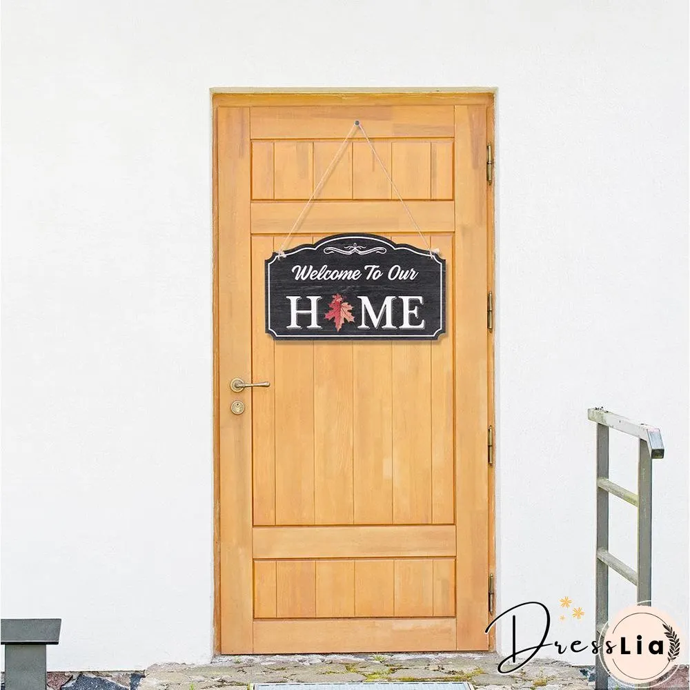 Welcome To Our HOME - Interchangeable Wooden Sign