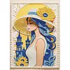 Diamond Painting-DIY Special Shaped Drill Pearl Painting Modern Girl(30x40cm)