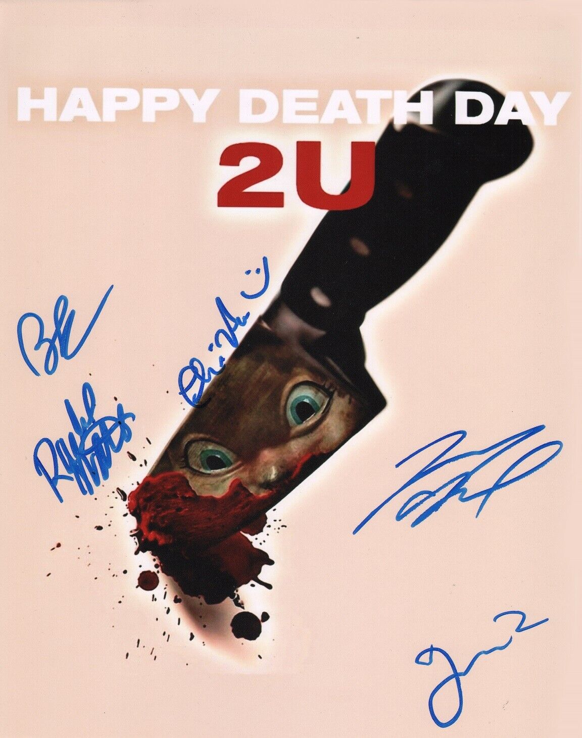 ~~HAPPY DEATH DAY 2U Cast x5 Authentic Signed Rachel Matthews