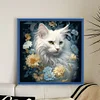 Flower Cat - 11CT Stamped Cross Stitch 40*40cm