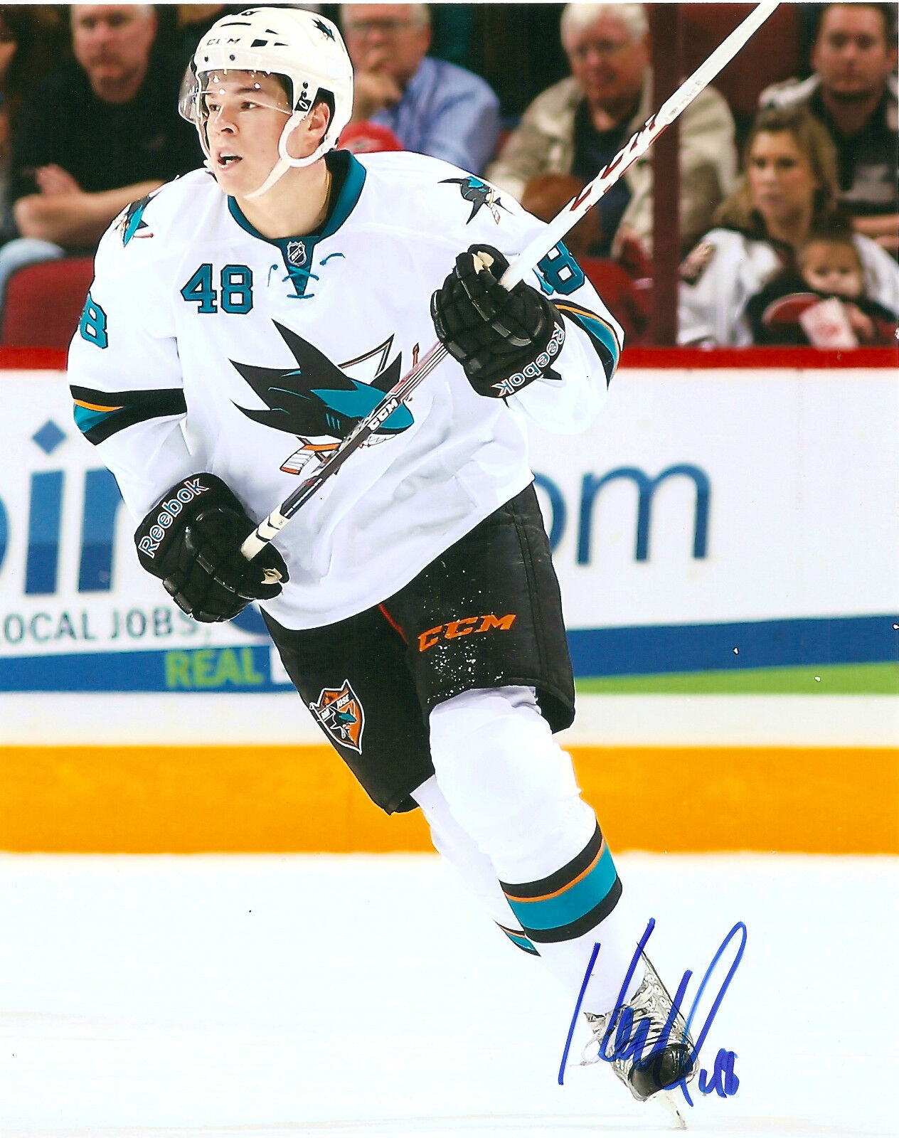 San Jose Sharks Tomas Hertl Autographed Signed 8x10 Photo Poster painting COA