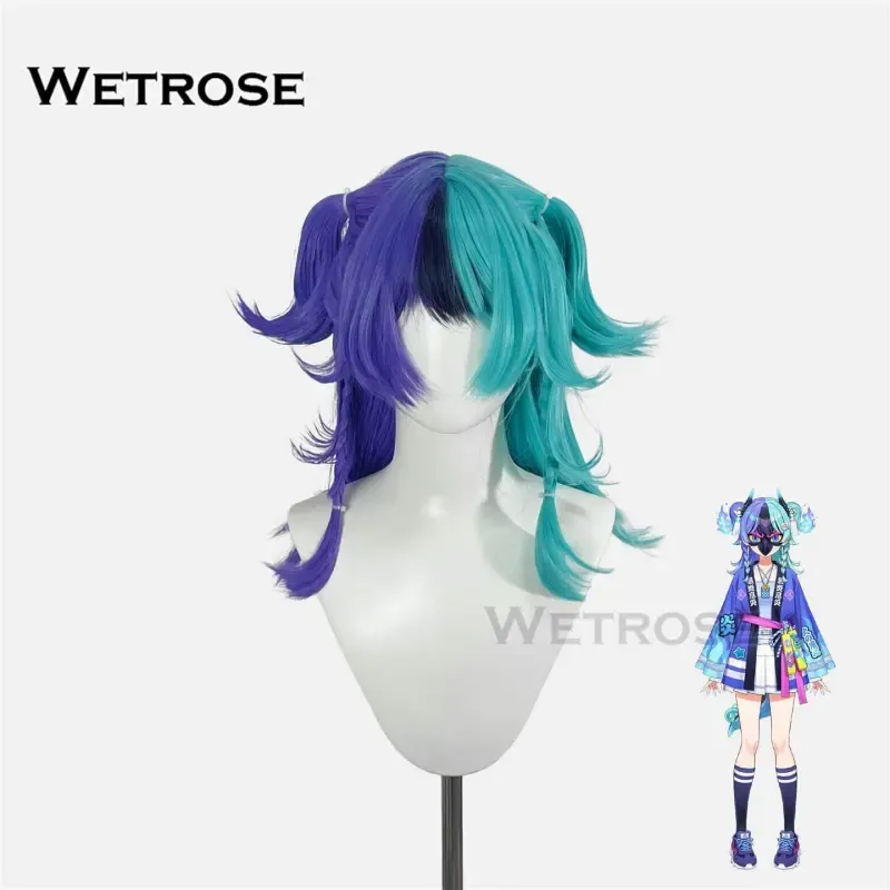 [Wetrose] Pre-Order Hololive Vtuber ASOBI★MAWARI-TAI! Achichi Mela Cosplay Wig