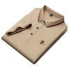 Thin ice silk embroidered polos