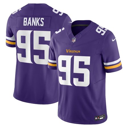 Men's Minnesota Vikings #95 Caleb Banks Purple 2026 NFL Draft Vapor F.U.S.E. Limited Jersey
