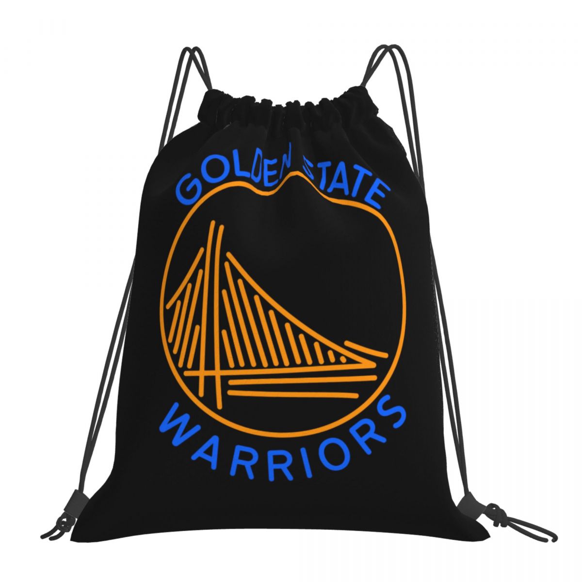 Golden State Warriors Emblem Unisex Drawstring Backpack Bag Travel Sackpack
