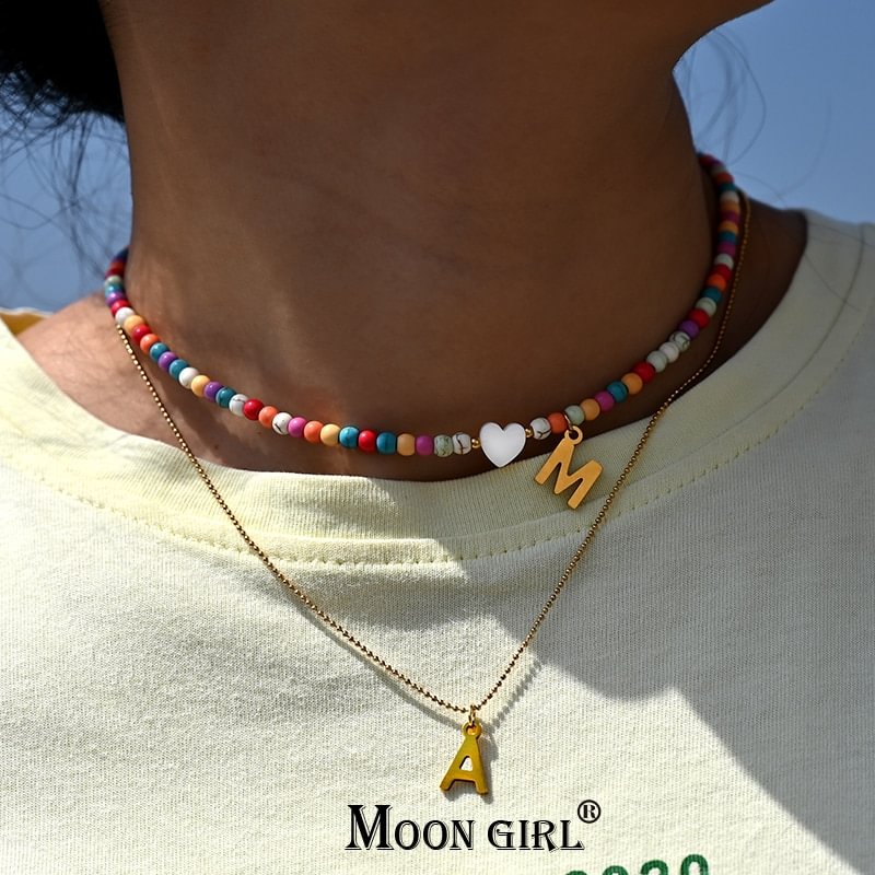 Boho-inspired bead necklace