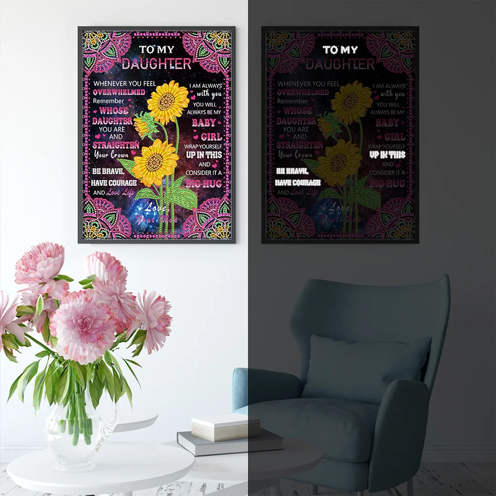 Diamond Painting - Partial Special Shaped Drill - Luminous Phrase(Canvas|30*40cm)