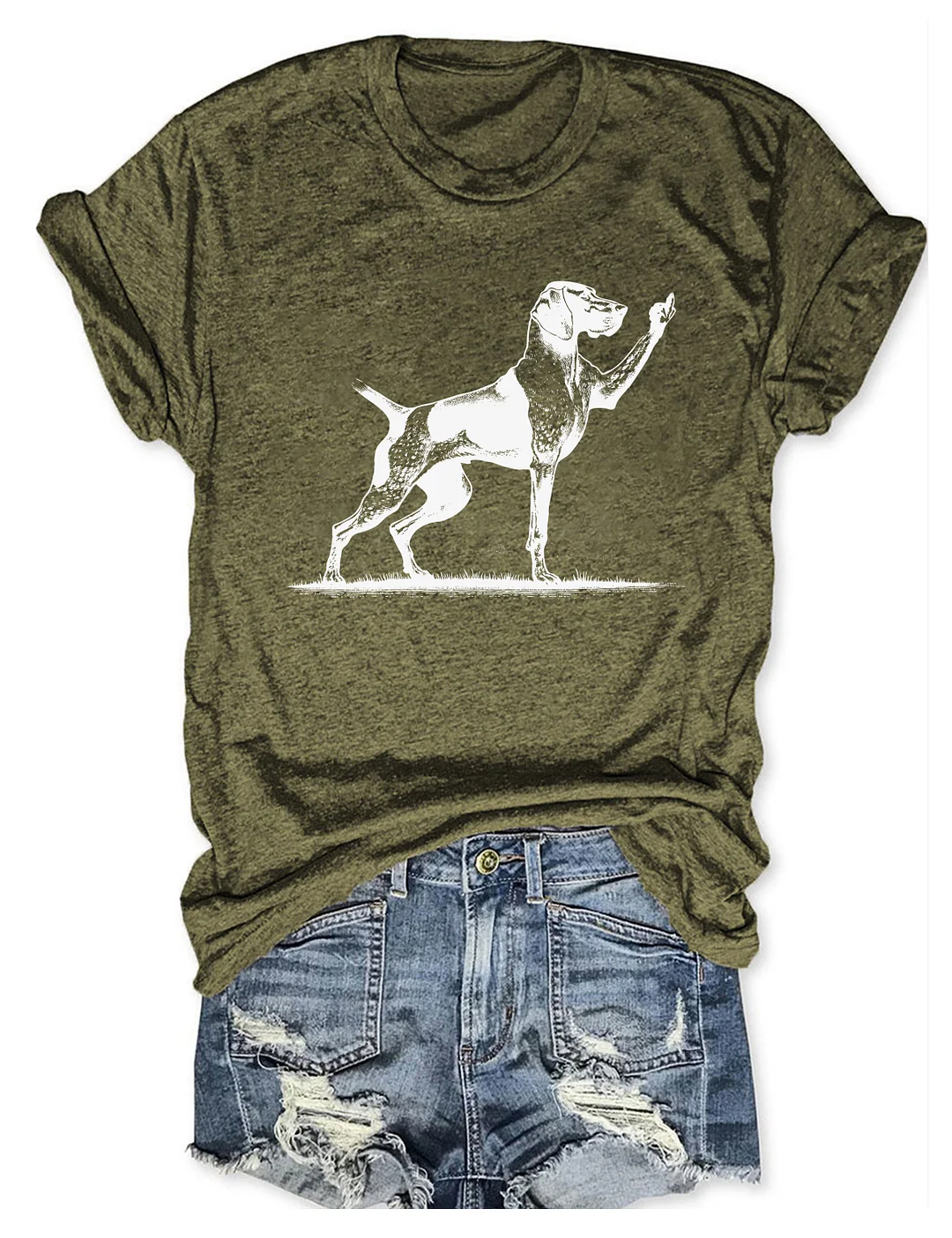 Rude Pointer Dog German Shorthair Dog T-shirt
