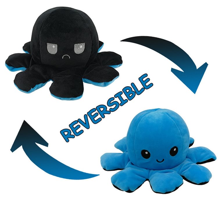 Reversible Mood Octopus Plush Toy Doll Flip Octopus Tikotoy