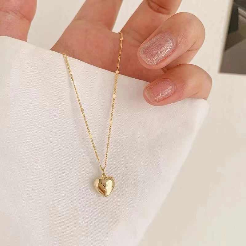 Casual Minimalist Heart Shape Stainless Steel Polishing Plating Necklace Pendant