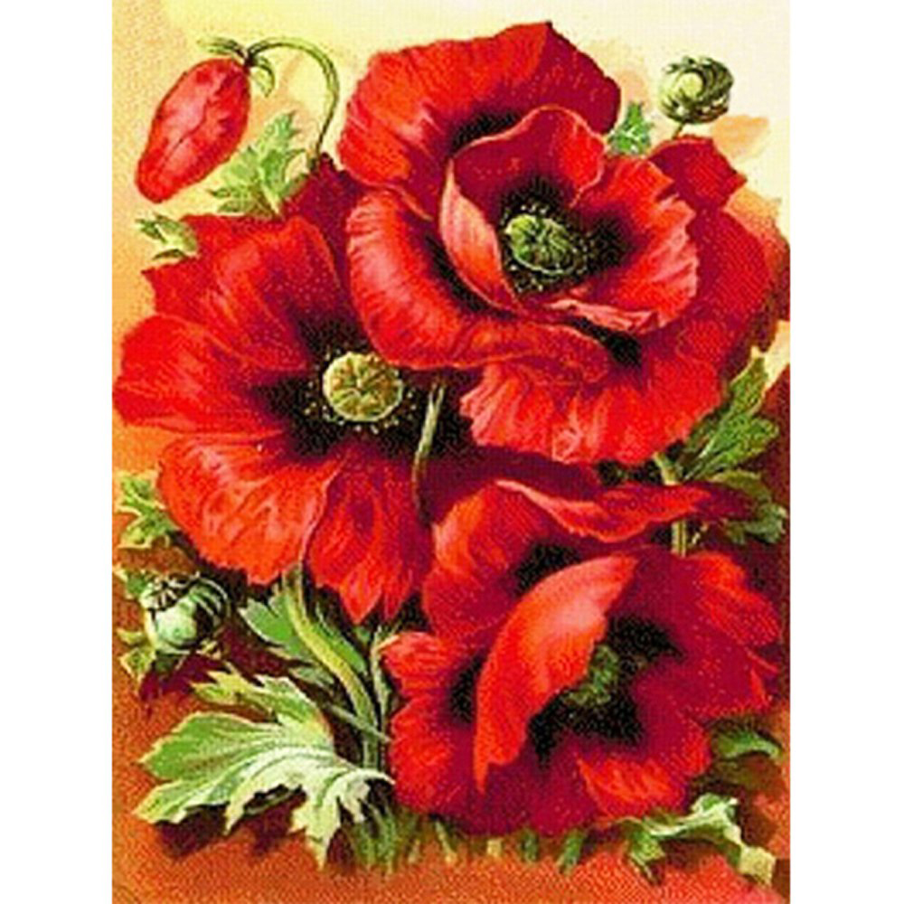 

Red Flowers - Round Drill Diamond Painting - 40*50CM, 501 Original
