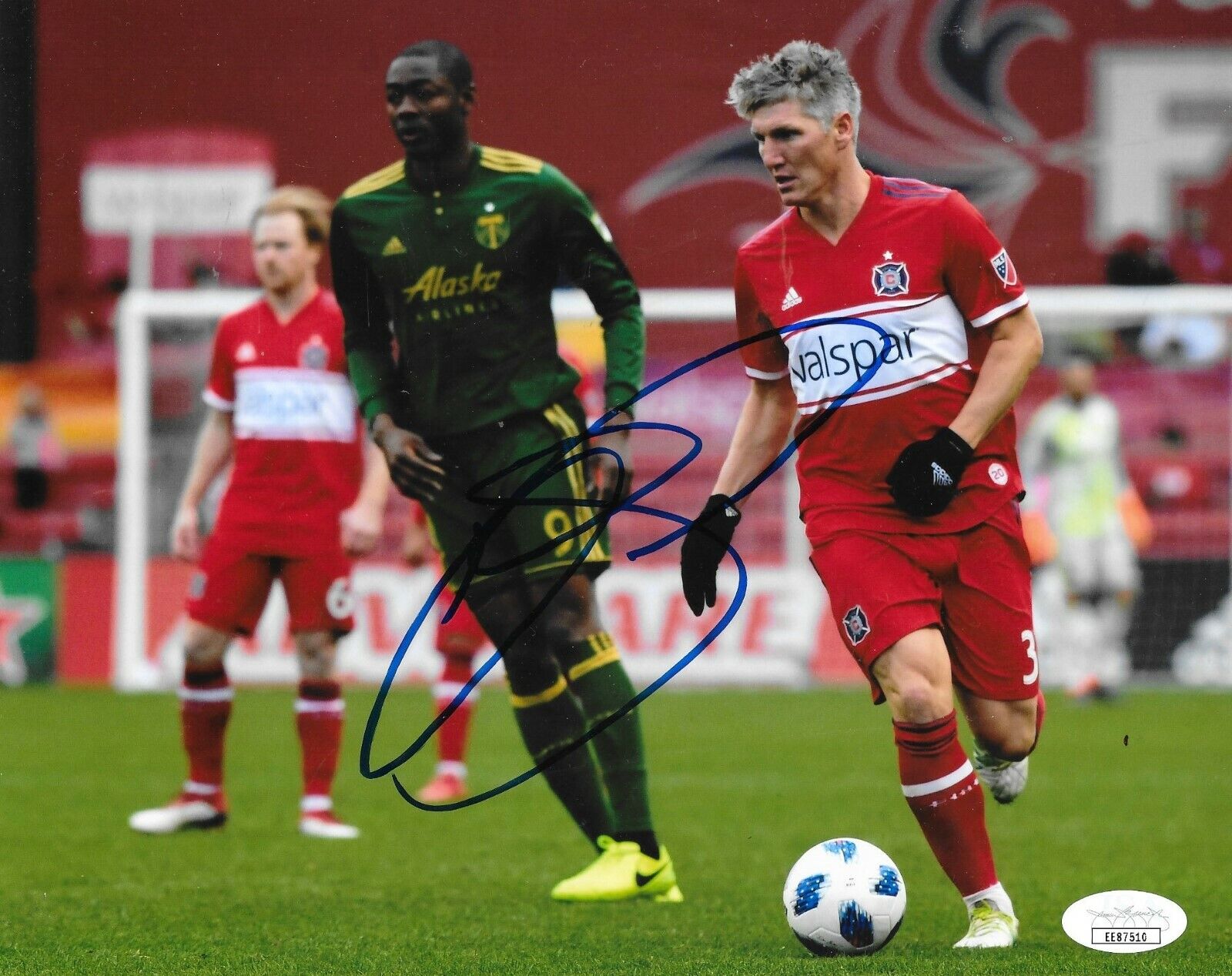 Bastian Schweinsteiger Germany Bayern signed Chicago Fire 8x10 Photo Poster painting MLS 3 JSA