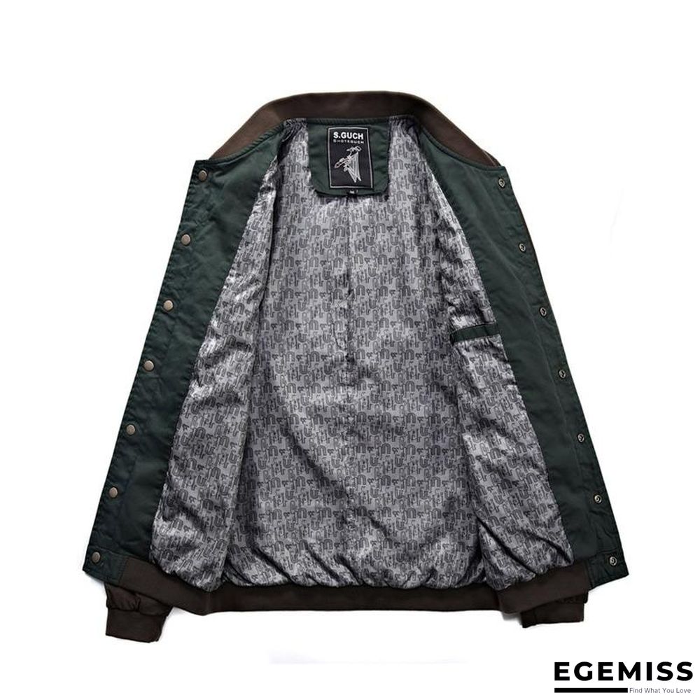 Men Casual Autumn Stand Jacket Cotton Outwear Patchwork Man Coat Size M-3XL | EGEMISS