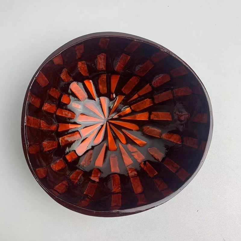 Pastoral Solid Color Coconut Shell Charcoal Shell Tableware 1 Piece