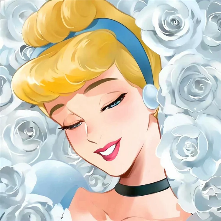 Full Round Diamond Painting - Laughing Disney Princess 30*30CM