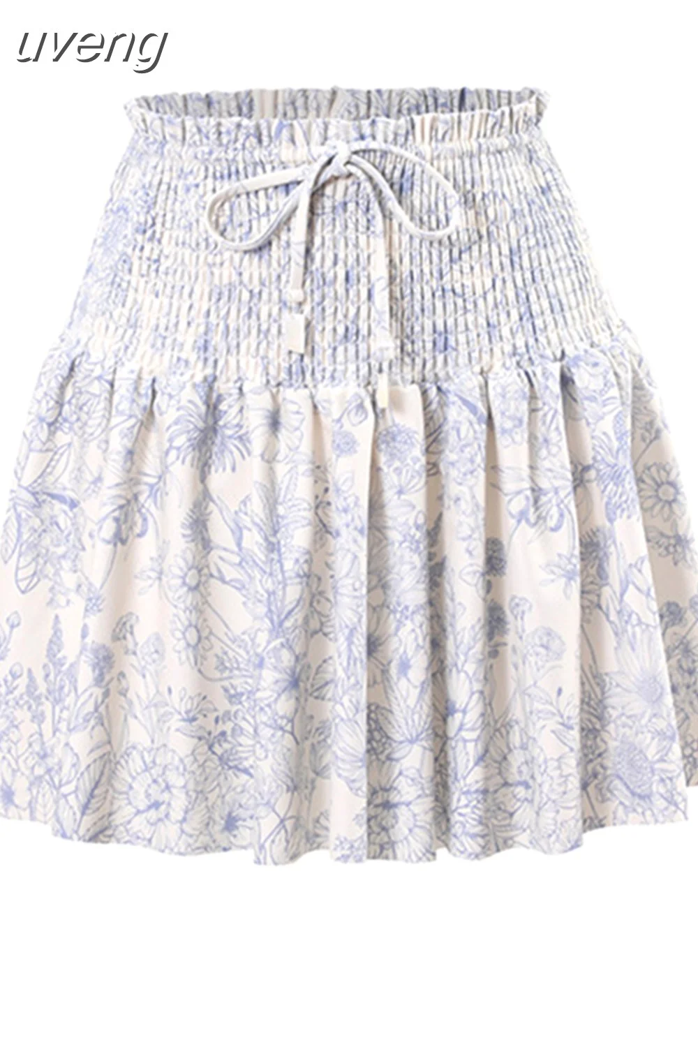 uveng New Fashion One Piece Swimsuit and Skirt Women Reversible Swimwear Luxury Bowknot Beach Dress Brazilian Bathing Suit Summer